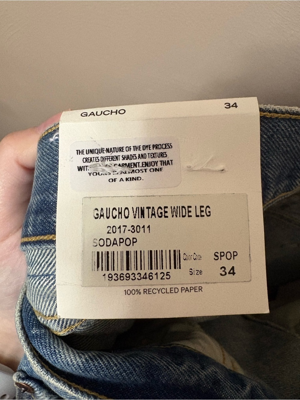 Citizens of Humanity Gaucho Vintage Wide Leg Jeans in Sodapop Size 34 NWT New - Picture 9 of 11